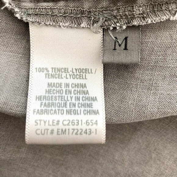 Anthropologie CLOTH & STONE Green Split Back Button Up High Low Shirt - Picture 11 of 12